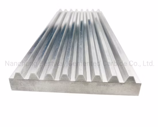 A placa da maxila do carboneto de tungstênio parte a placa do dente para máquinas do triturador de mineração